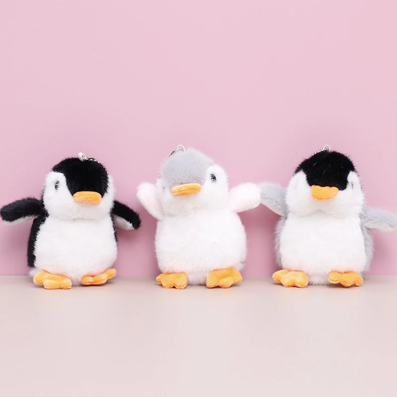 

Plush Soft Stuffed Toy Keychains Cute Cartoon Penguin Doll Bag Charms Pendant Accessories Car Keyrings For Girls Kawaii Gift