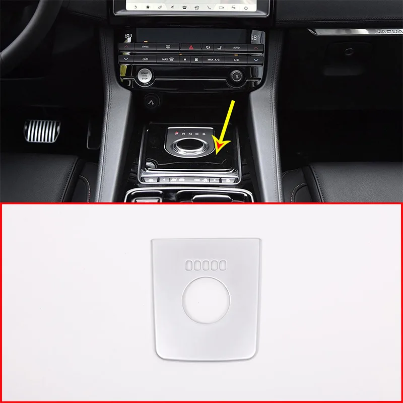 

1 Pcs Car Interior Gear Shift Panel Cover Trim ABS Silver For Jaguar F-PACE XEL XFL X761 Car Accessories