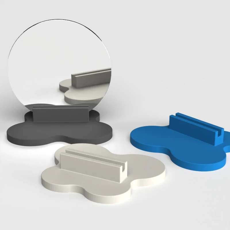 

Table top mirror Household Decoration Irregular Creative Design Cement Silicon molds Concrete Mirror Support Silicone Mold