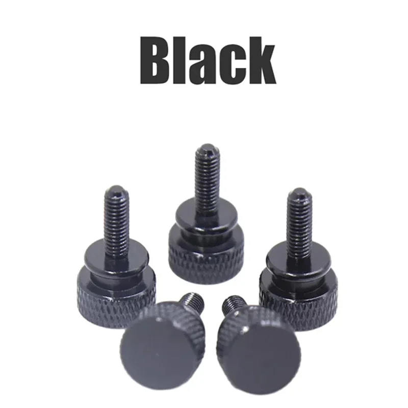 

Разноцветные винты UNC6 # -32 Длина резьбы 6,7/12/16 мм, винты с плоской головкой и накатанной головкой, алюминиевые ручные болты для корпуса компьютера