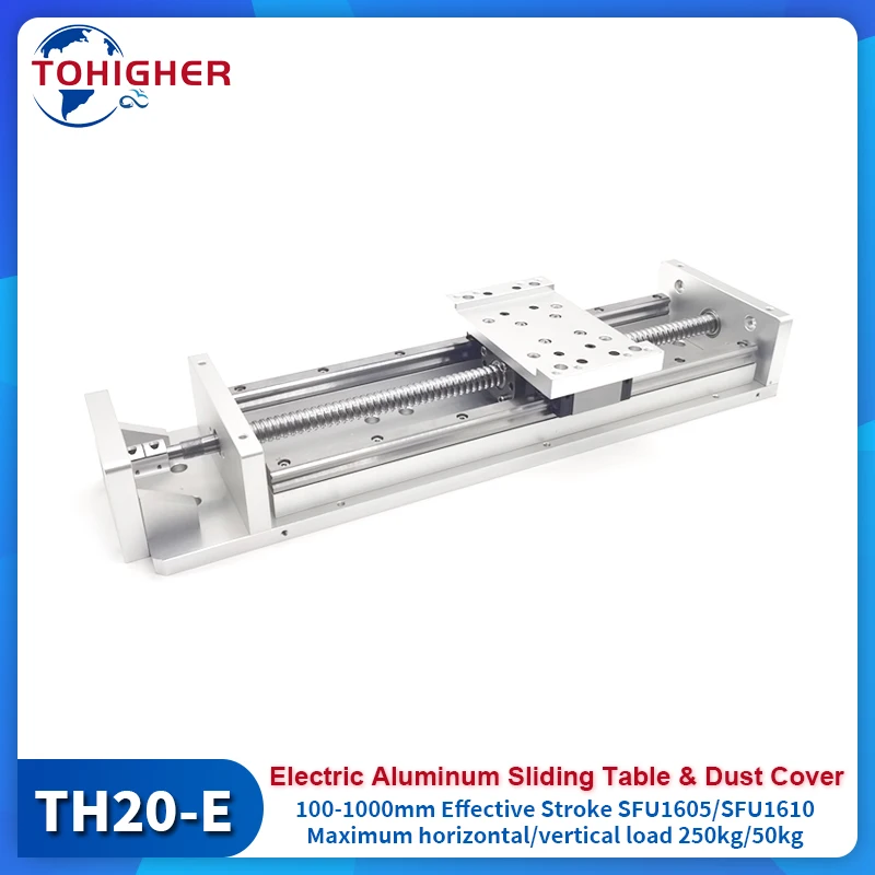 

CNC Dust Cover Sliding Table Aluminium Linear Rail Guide 100-1000mm Effective Stroke HGR15 SFU1605/1610 Ballscrew for 3D Printer