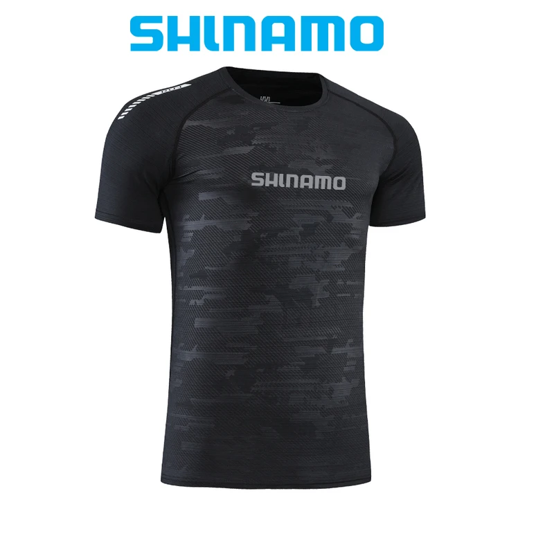 

2023 Men's Summer Quick Dry Breathable Fishing Wear Sports T-shirt Workout Short Sleeve Running Fitness Cycling T-shirt