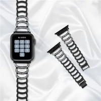 strap for apple watch band 45mm 44mm 42mm metal correa 38mm 40mm 42mm stainles steel bracelet on iwatch series 7 6 se 5 4 3 band