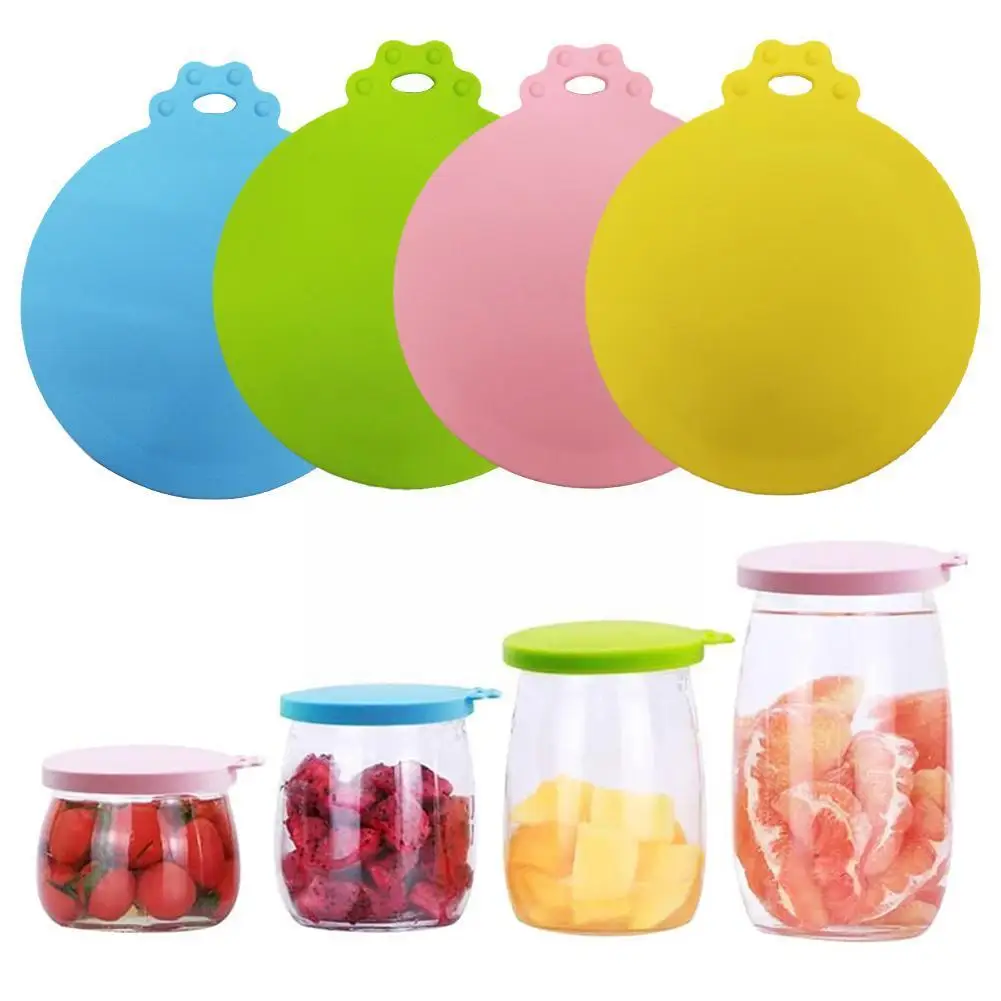 

3In1 Silicone Canned Lid Food Silicone Seal Lid Sealed Feeders Food Can Lid Reusable Cover Lid Food Lid For Kittens And Pup U1I3