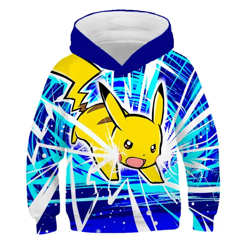 

3d pokemon costume hoodie clothes for boys and girls clothes for teenagers 4-14t