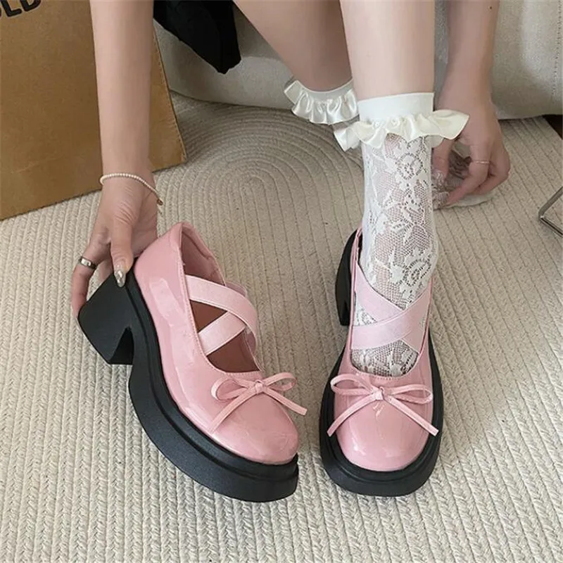 Туфли принцессы в стиле &quotЛолита&quot на платформе Мэри Джейн для девушек