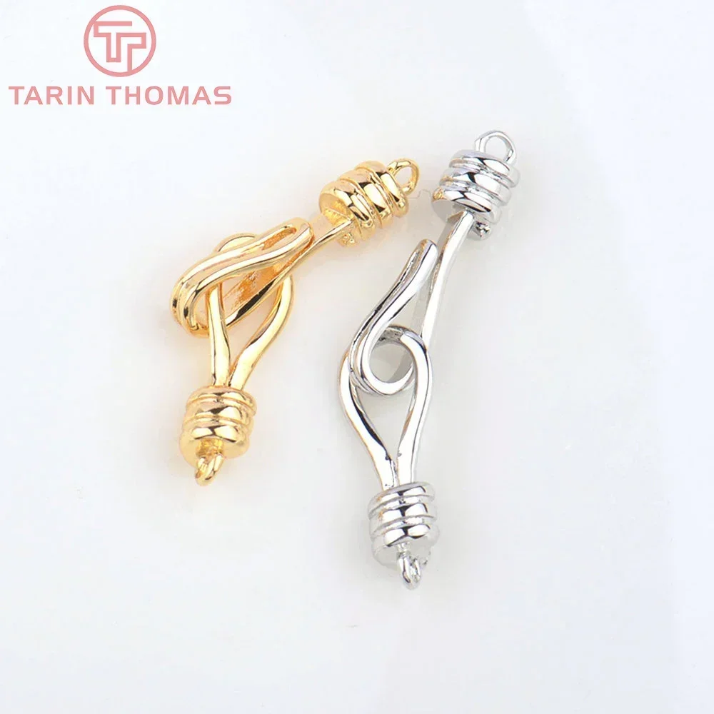 (3968) 15x6 мм 15 5x4 8 24-каратное золото латунь с цирконом подвески разъем для браслета