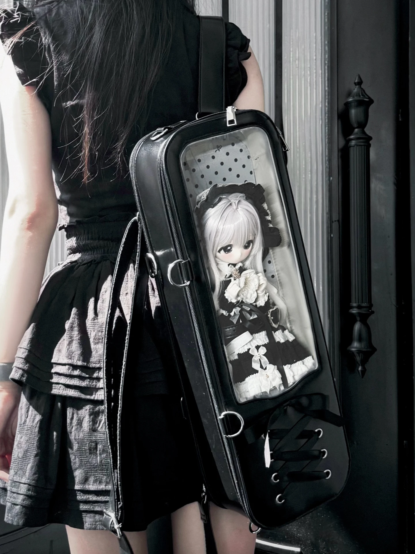 Фото Субкультура на Хэллоуин Y2k Cos, 4 очка, Bjd, сумка для куклы, студенческая милая сумка для коллекции кукол, портативные сумки через плечо Bjd №2