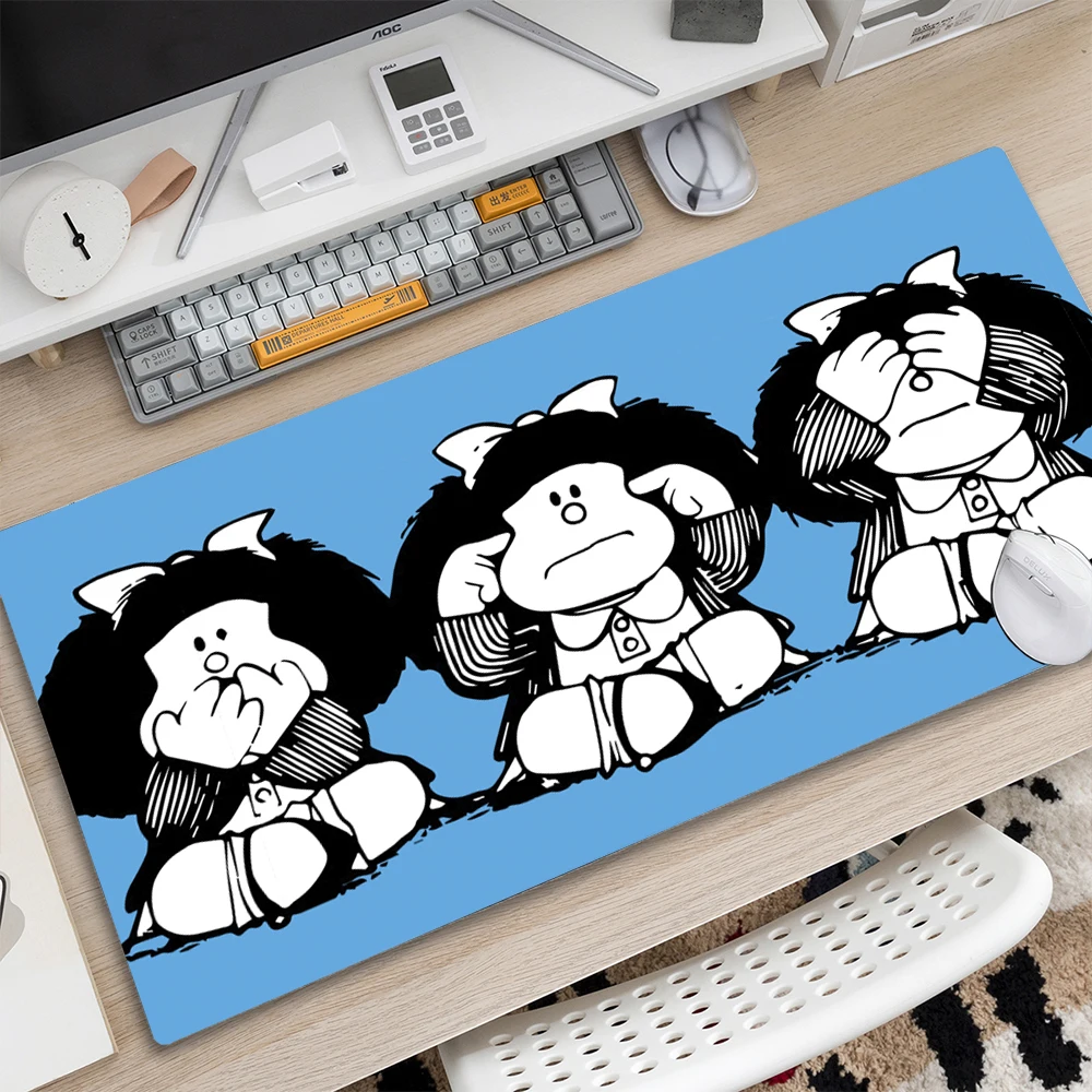 

Коврик для мыши Mafalda, игровой HD Коврик для мыши, размер XL, для дома, XXL, коврик для клавиатуры, мягкий офисный ковер, коврик для ноутбука и мыши, ...