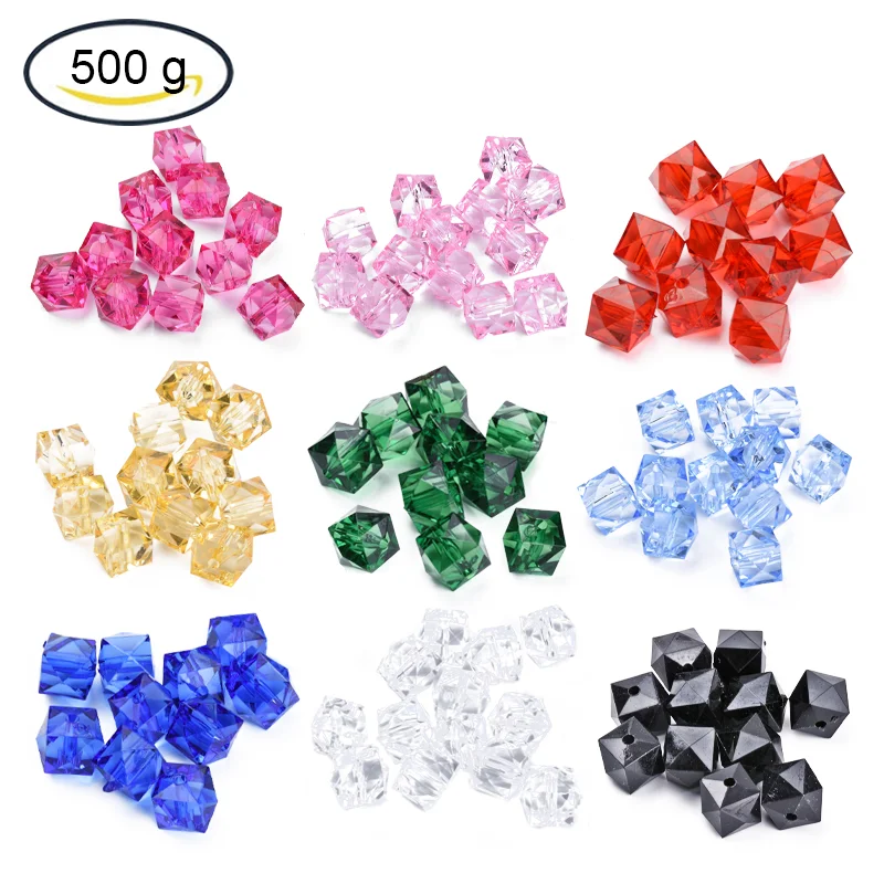 500g прозрачные акриловые бусины граненые фотообои фиолетовые аксессуары для