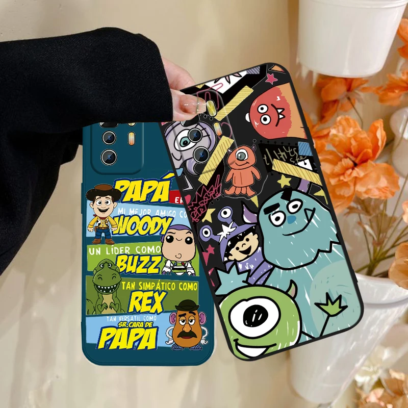 

Disney Toy Story Phone Case For Xiaomi Redmi Note 11T 11 11S 10T 10 9T 9S 9 8T 8 7 6 5 Pro Liquid Rope Funda Cover Soft Back TPU