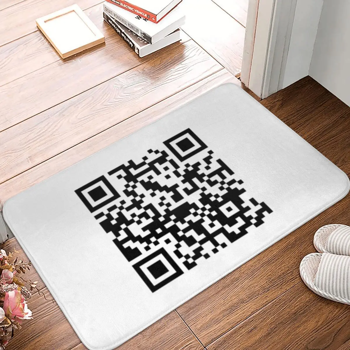

Коврик на пару с QR-кодом для двери, декоративный художественный 3D ковер Ins с рисунком, коврик для ванной, нескользящий вход, гостиная, домашня...