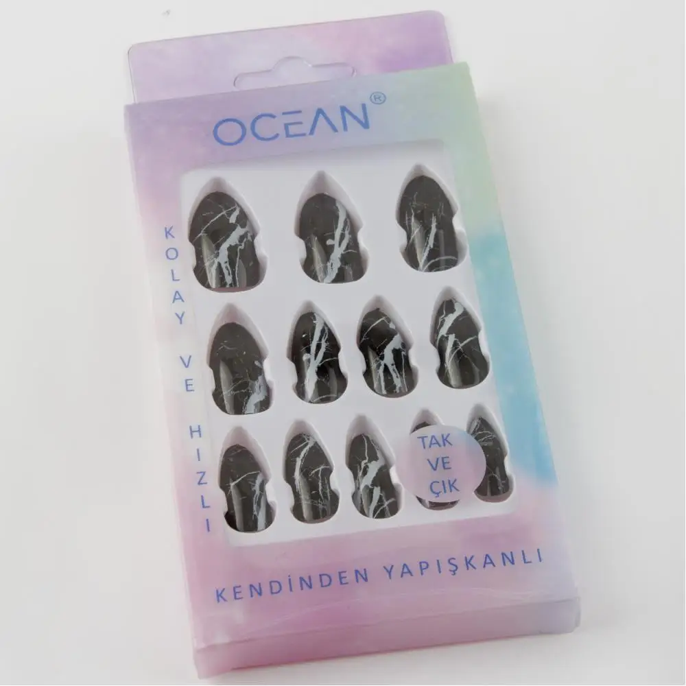 

Искусственные ногти с узором океана