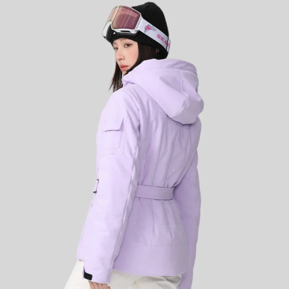 Лыжная куртка женская хлопковая эластичная тонкая одежда для снегоfield зимняя