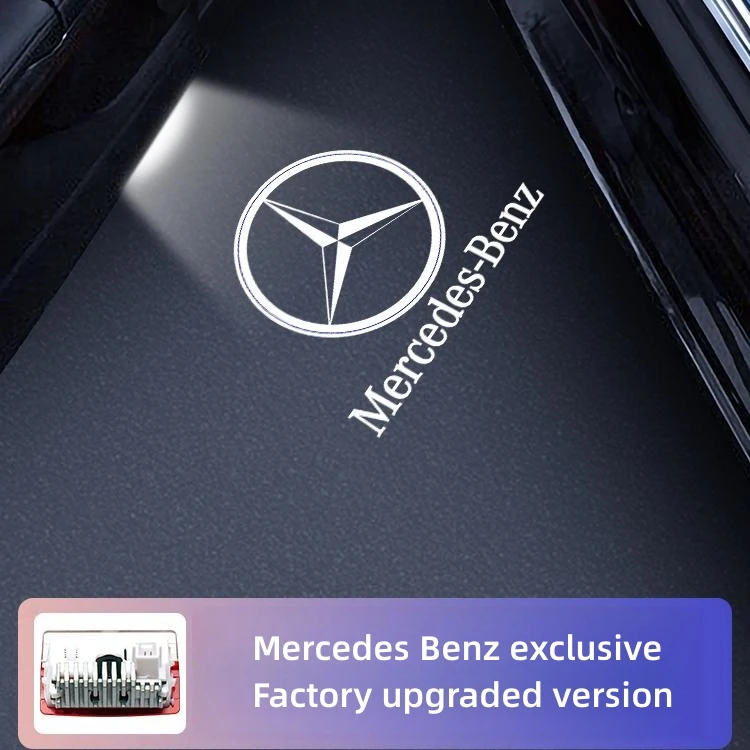 

2/4 шт. светодиодный проектор с логотипом двери автомобиля для Mercedes Benz W212 W205 AMG ML W166 W176 W177 W213 W246 GLB GLC GLA GLS GLE