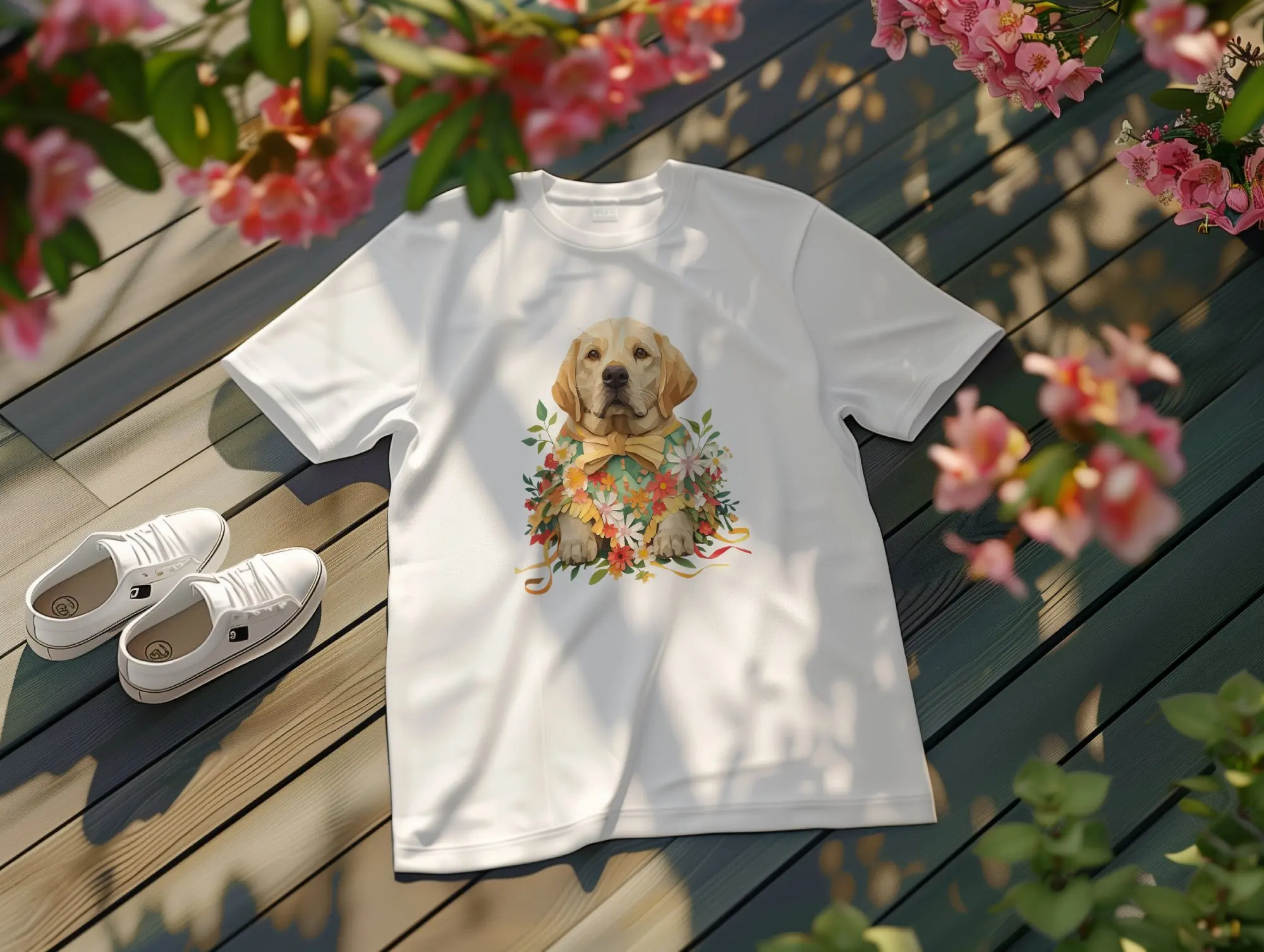 Цветочный Лабрадор ретривер абстрактное искусство футболка уникальная собака
