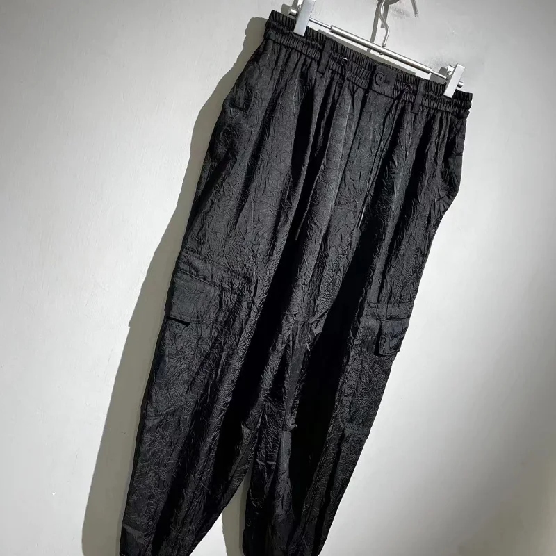 High Street Y3 Top Quality Pleated Cargo Pants Casual Versatile Trousers  for Men Pants Sweatpants Y2k Streetwear Men's Clothing