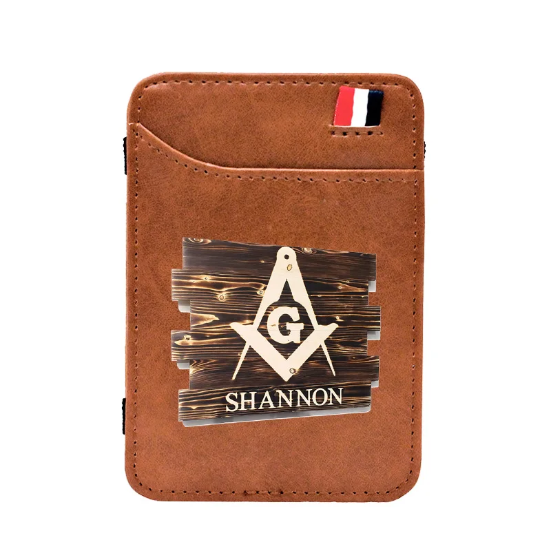 

Freemason Shannon Design Printing Leather Magic Wallet BE1290