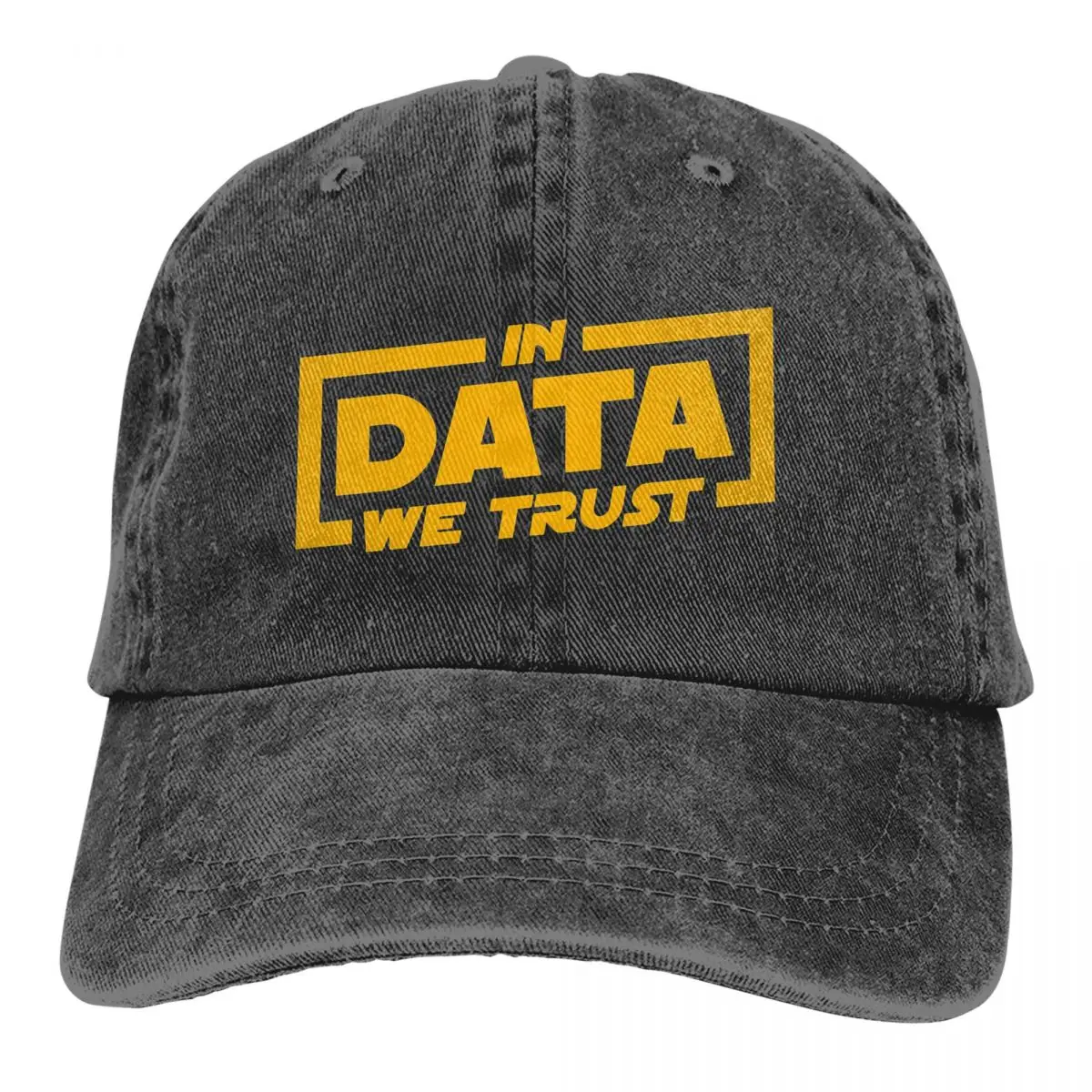 

Washed Men's Baseball Cap In Data We Trust Trucker Snapback Caps Dad Hat Software Developer IT Coder Programmer Geek Golf Hats