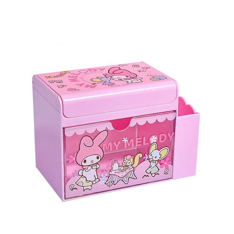 Sanrioed My Melody Cinnamoroll Kuromi аниме коробка для хранения Kawaii держатель ручек ящик