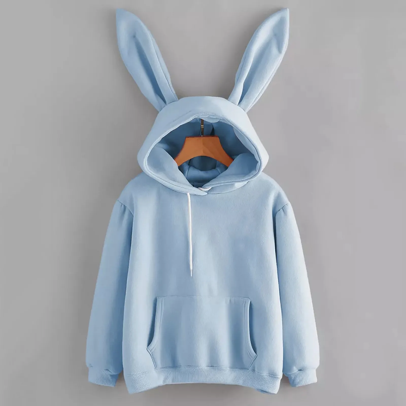 

Hoodie Sleeve Rabbit Pullover Tops Long Sweatshirt Womens Blouse Women's Blouse Zip Jacket