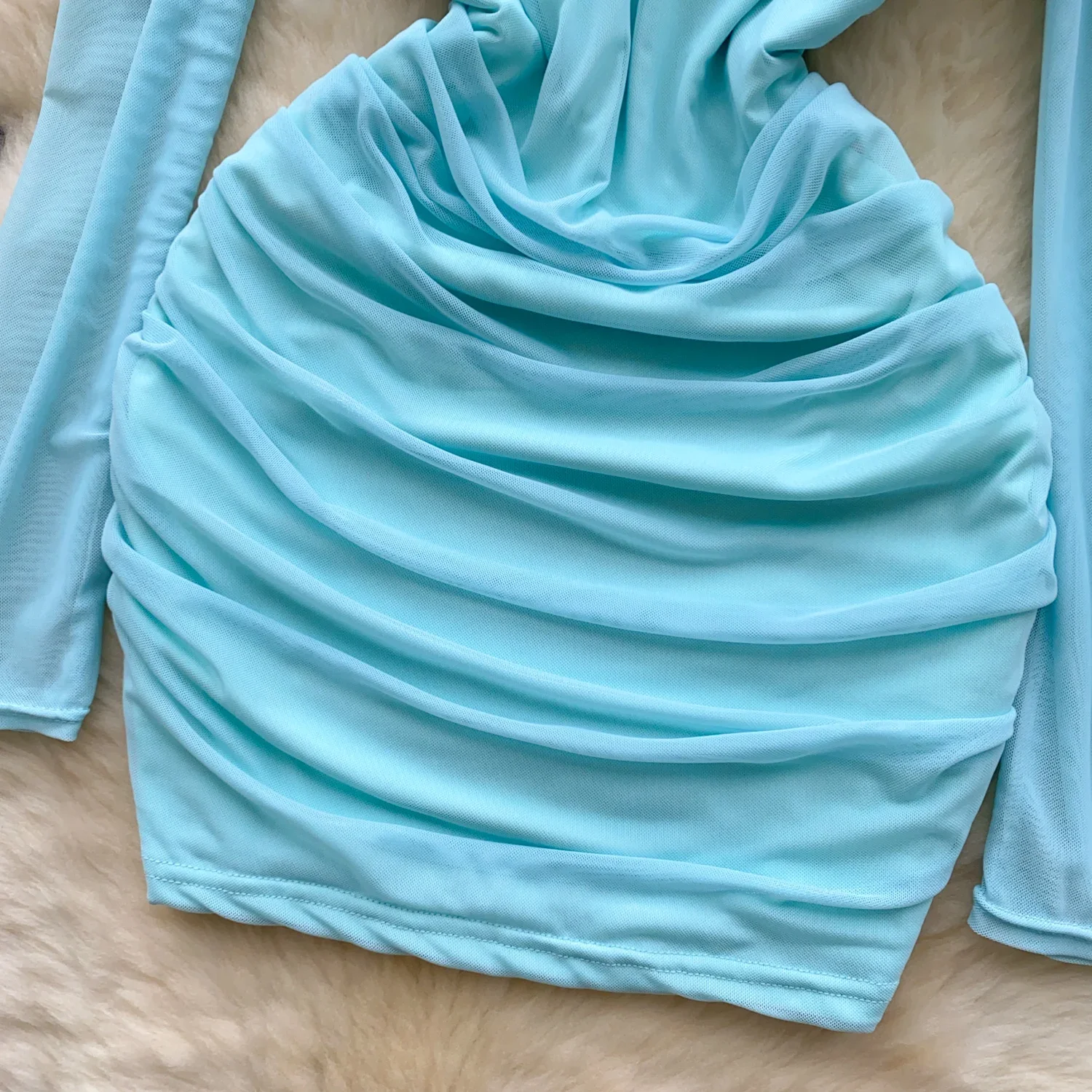 Сексуальное Сетчатое платье Revet Goth с длинным рукавом шикарное элегантное