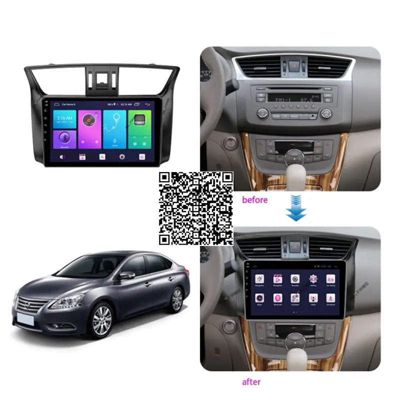 

4+64G Car Radio Stereo For Nissan Sylphy Sentra 2012-2017 Android Multimedia System GPS Navigation DVD Player
