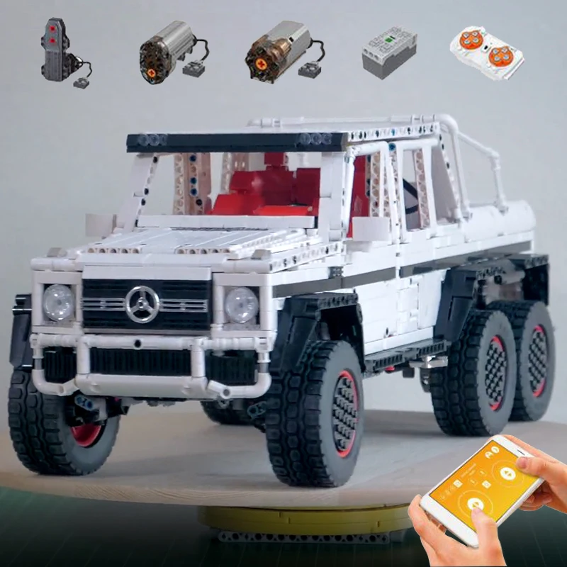 

High-tech Series White Off-road Vehicle APP Electric RC Model 3686PCS Building Blocks Brick Toys Kids Christmas Gift Set