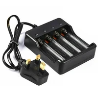 4 slots uk plug battery charger for 18650 lithium rechargeable battery 18650 lithium battery charger