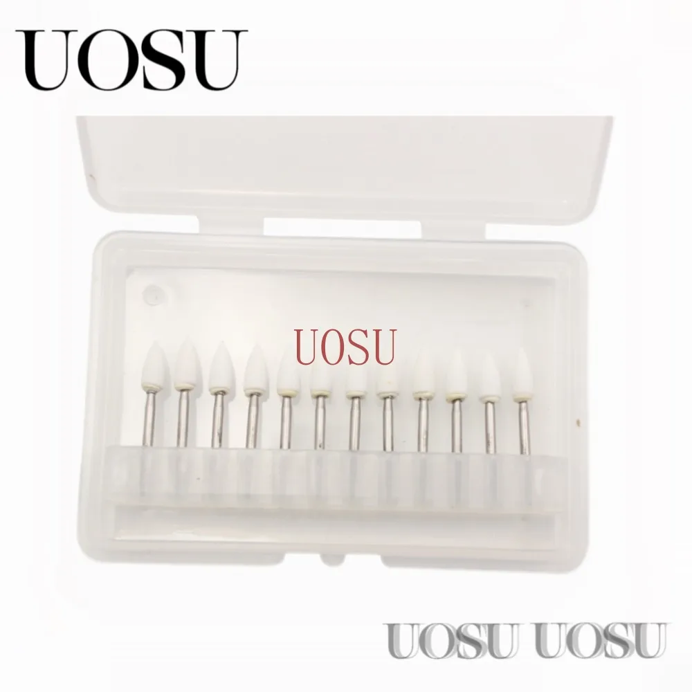 

12pcs/pack Dental Round White Stone Polishing FG Burs FL2 for Finishing Porcelain Enamel&Composite Dental Materials