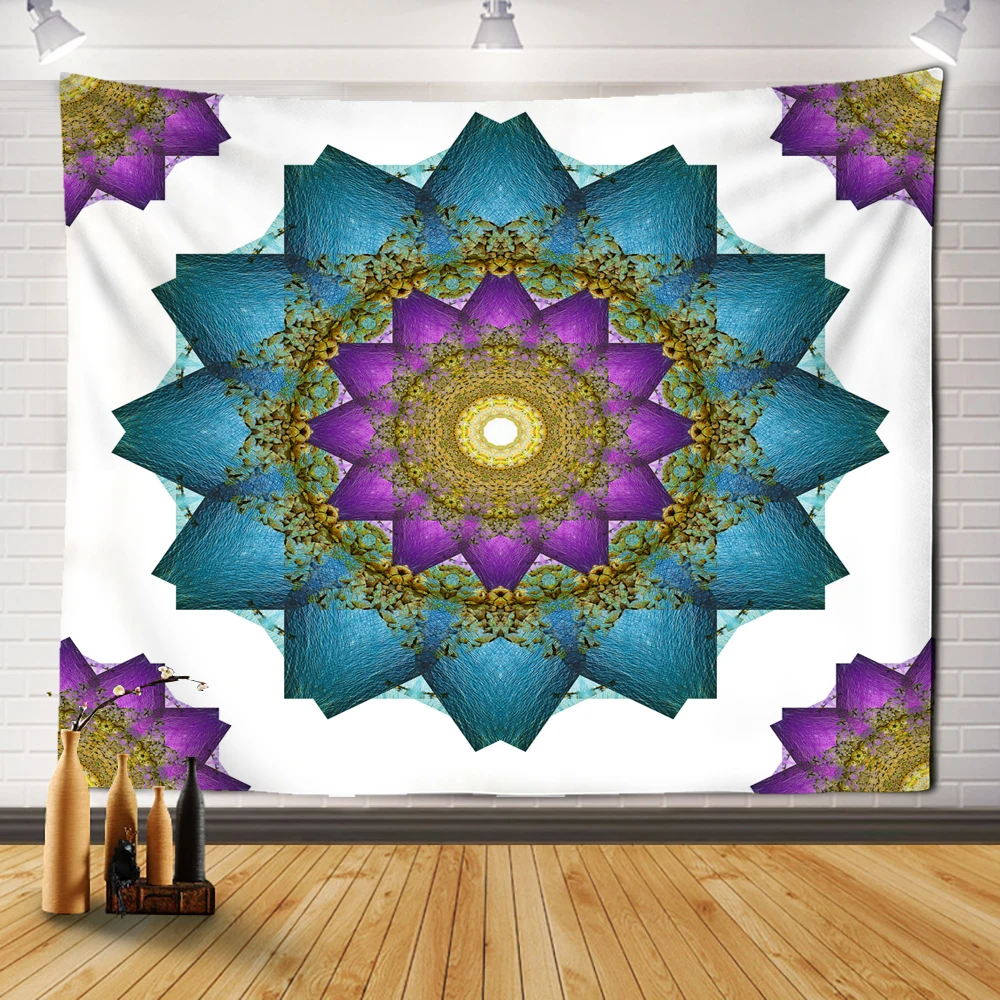 

Indian Mandala tapestry wall hanging beach carpet blanket camping tent travel mattress Bohemian sleeping mat tapestry