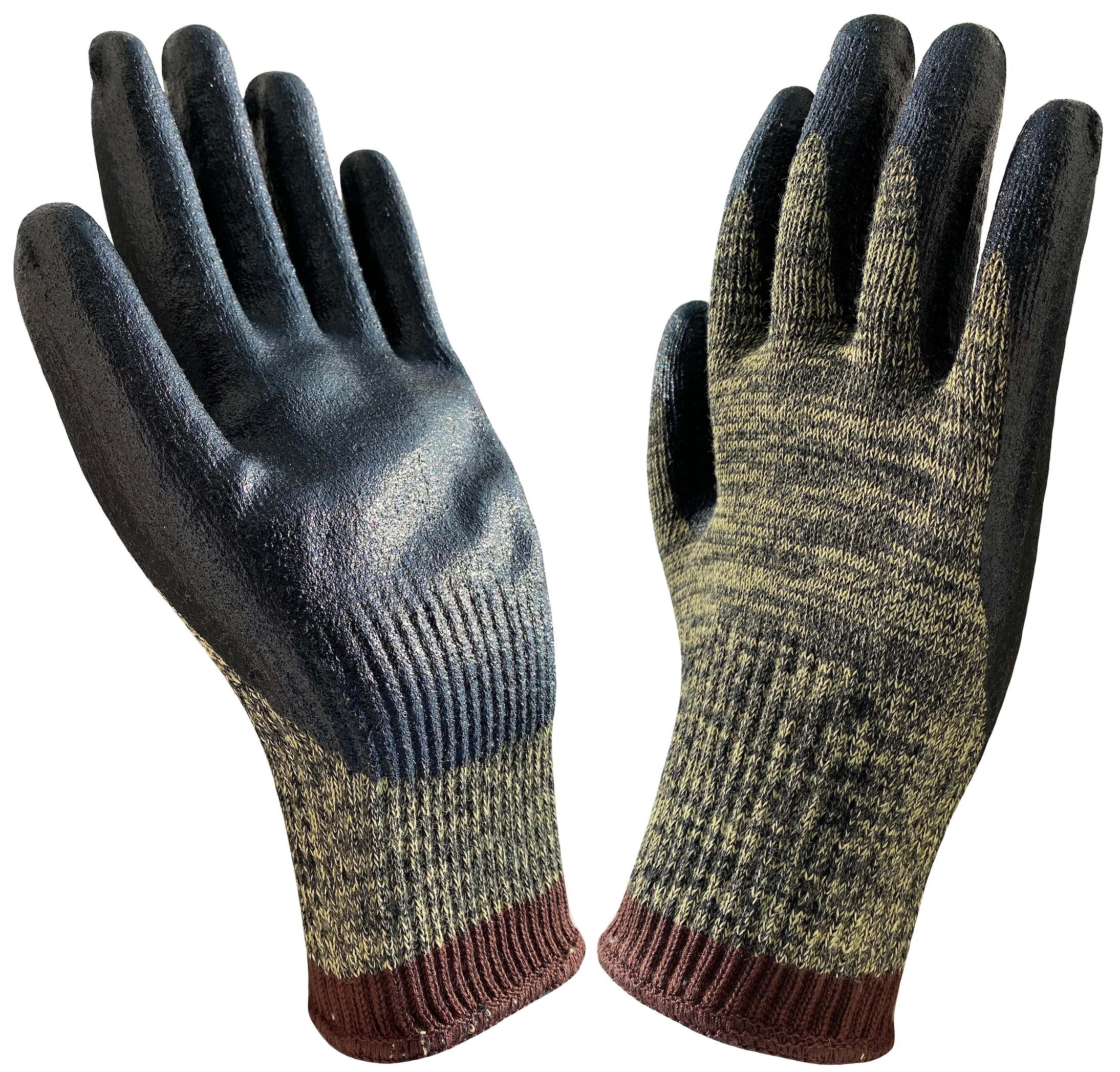 

ANSI A4 Anti Cut Proof Work Glove EN388 Cut 5 Grade Aramid Fiber Wrapped Steel Yarn Nitrile Heat Resistant Safety Glove