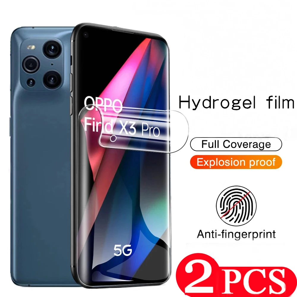

2Pcs 9D for OPPO Find X6 pro Hydrogel film Find X5 X3 X2 lite Neo X phone screen protector protective film Smartphone Not Glass