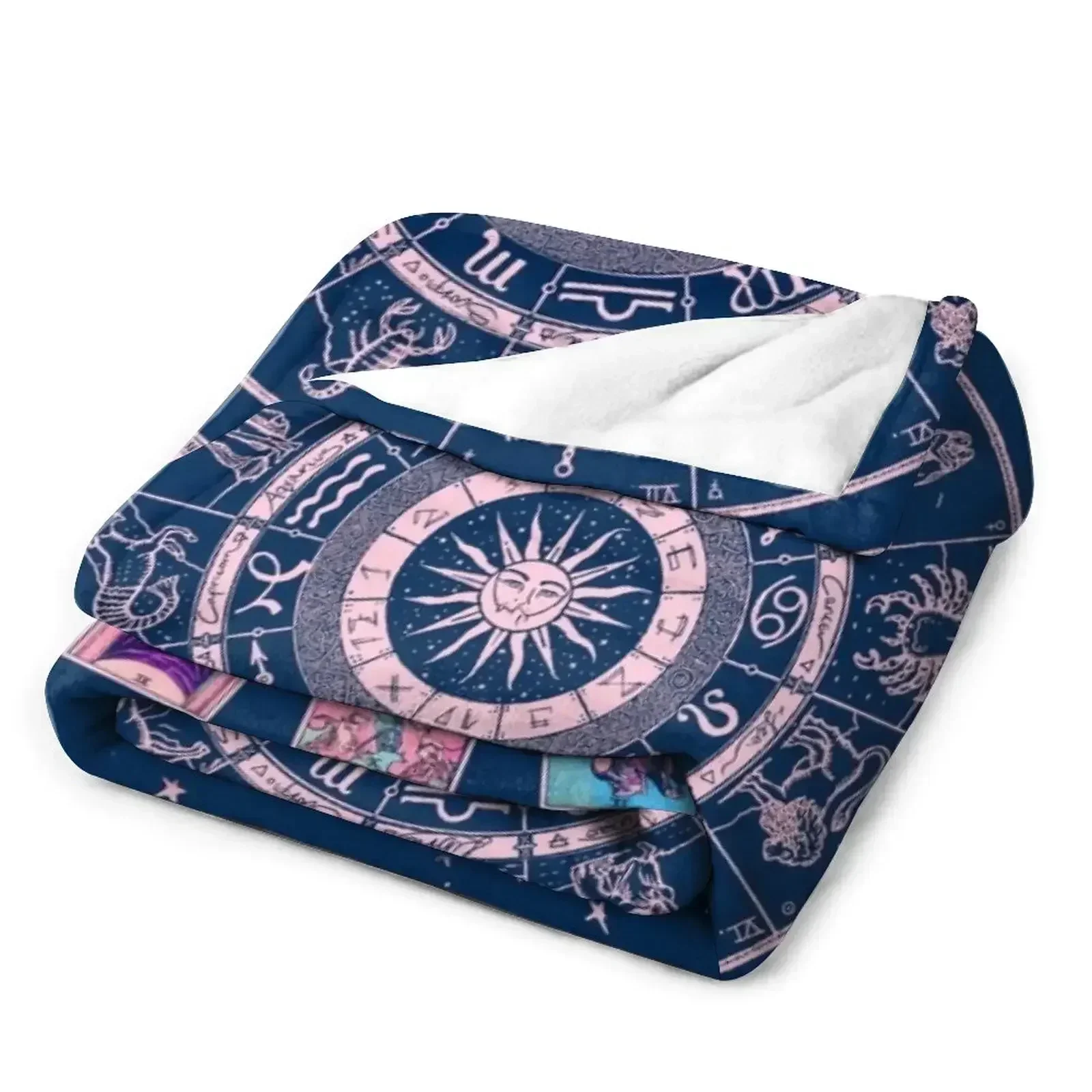 Пастельное готическое одеяло со знаком зодиака астрологической таблицей и