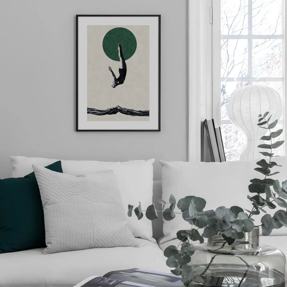 Абстрактная погружение плавание волны настенная Картина на холсте винтажные