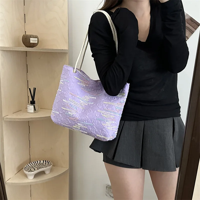 Новинка 2024 модная летняя крутая Красивая Повседневная Сумка-тоут через плечо