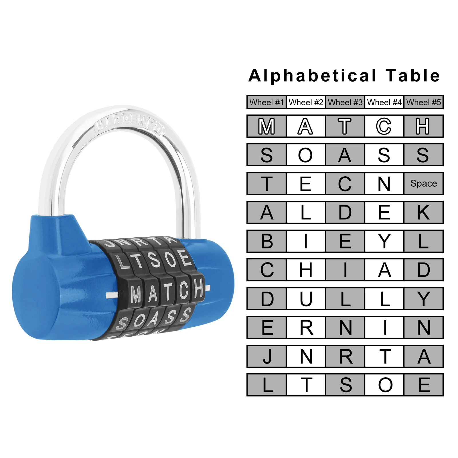 1 шт. замок из цинкового сплава с 5 надписями