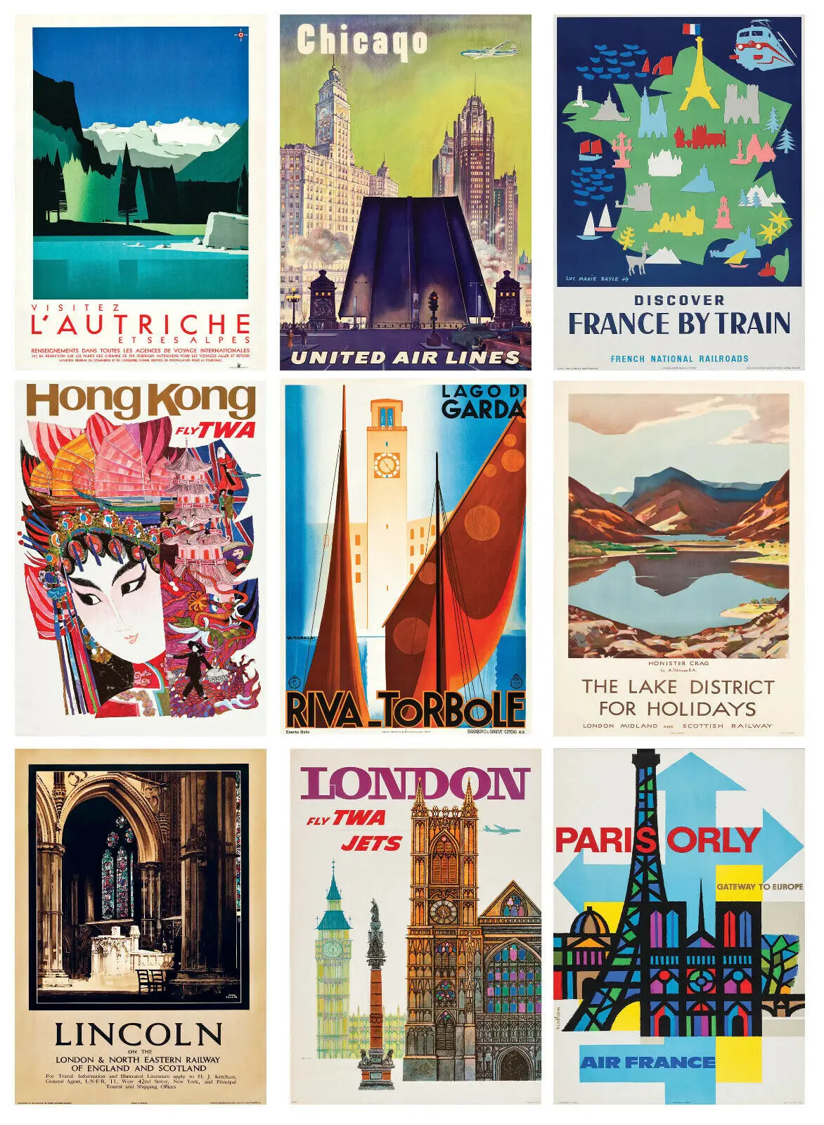 

Винтажный постер для путешествий, Лондон, Нью-Йорк, художественный холст, плакат для украшения гостиной, домашняя Настенная картина