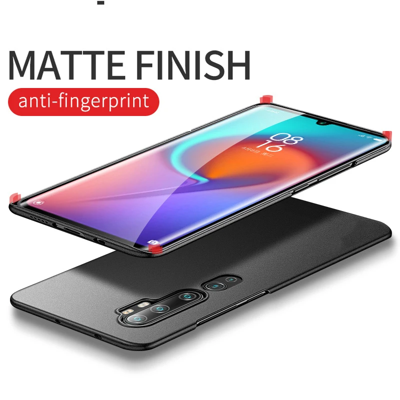 Чехол для Xiaomi Note 10 Pro роскошный Ультратонкий матовый жесткий чехол из