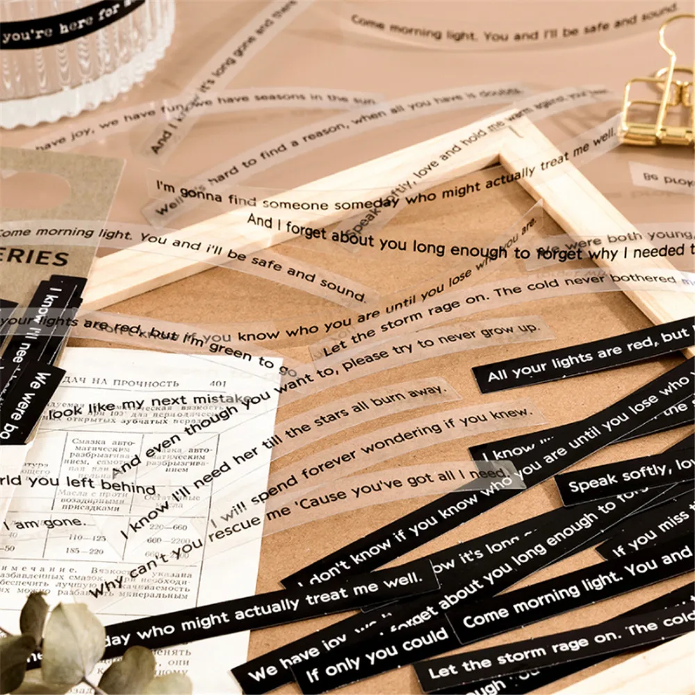 

40 шт. теплые слова фраза ежедневные моменты наклейки винтажные стикеры Ins Deco Скрапбукинг Kawaii Декоративные Канцелярские наклейки