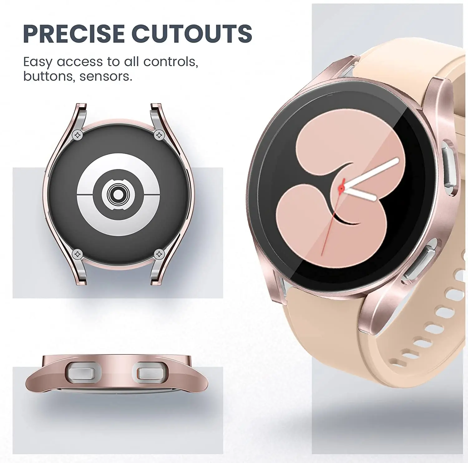 Стекло и чехол для samsung Galaxy watch 4 44 мм 40 аксессуары из поликарбоната универсальный