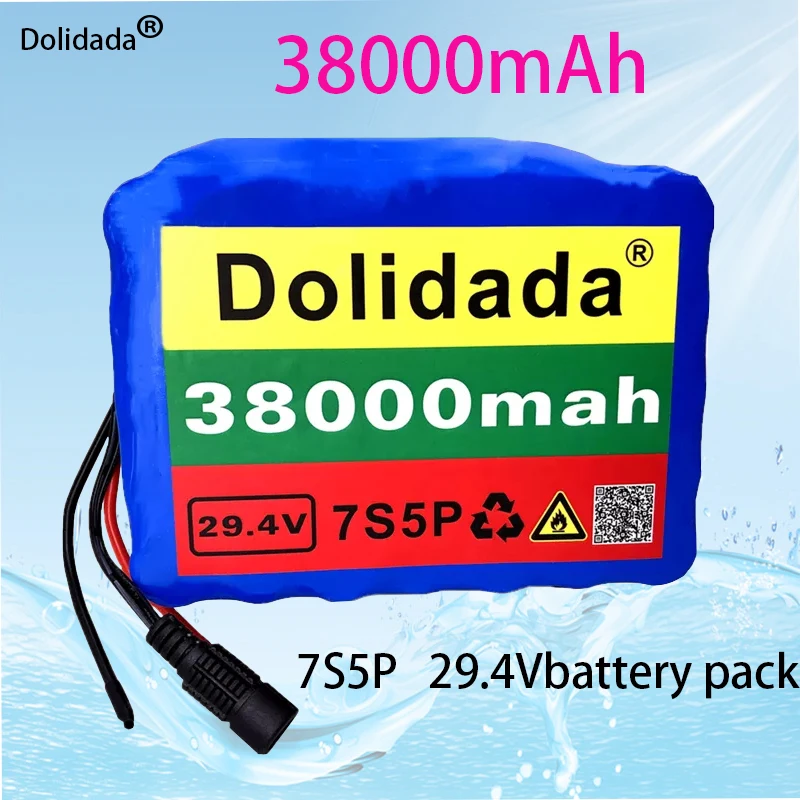 

7s5p 29,4 V 38000mAh ,250W 350W 29,4 V комплект литий-ионный батарей для рюкзака, электрического велосипеда, инвалидной коляски