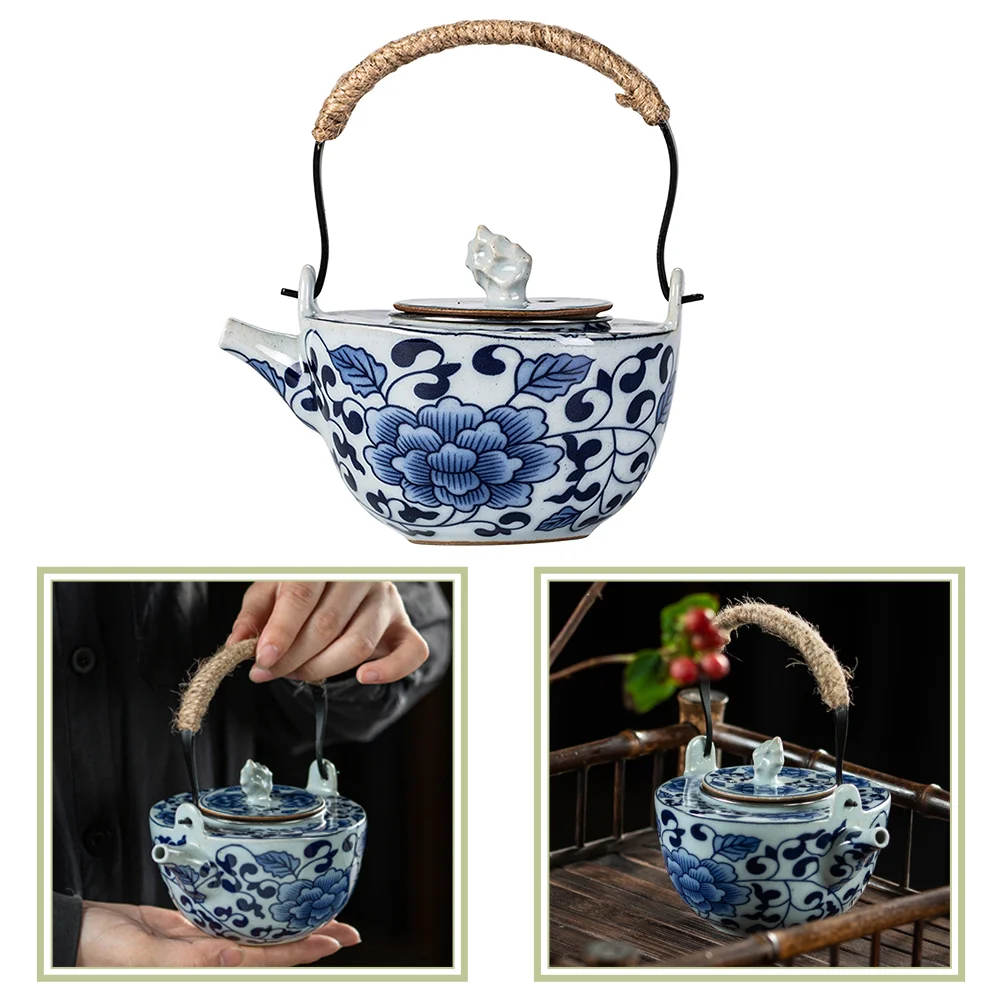 

Tea Teapot Kettle Pot Ceramic Stovetop Infuser Porcelain Water Whistling Boiling Japanese Cast Iron Style Blooming Leaf Loose