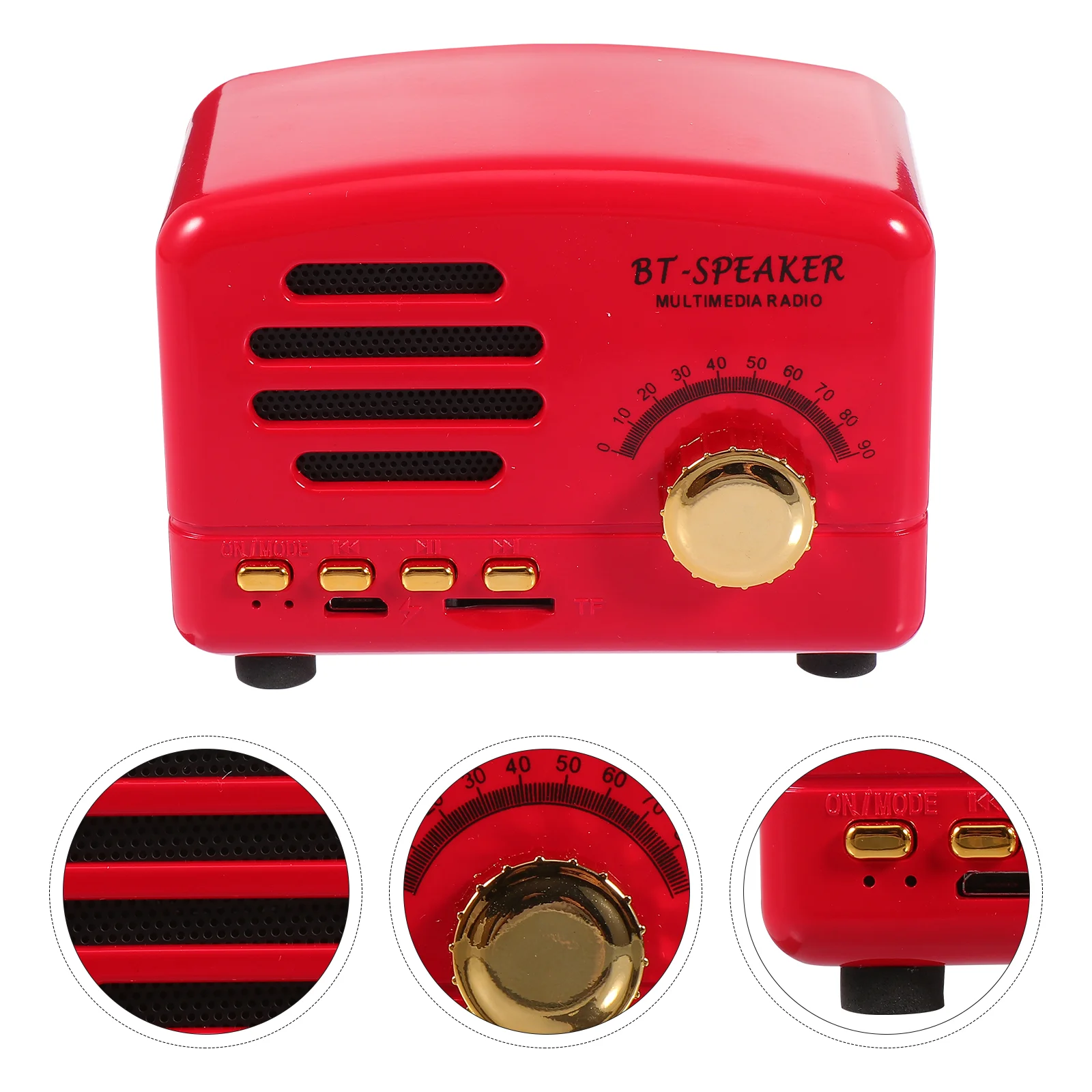 

1pc Reliable Practical Useful Wireless Speaker Retro for Office Home Outdoor