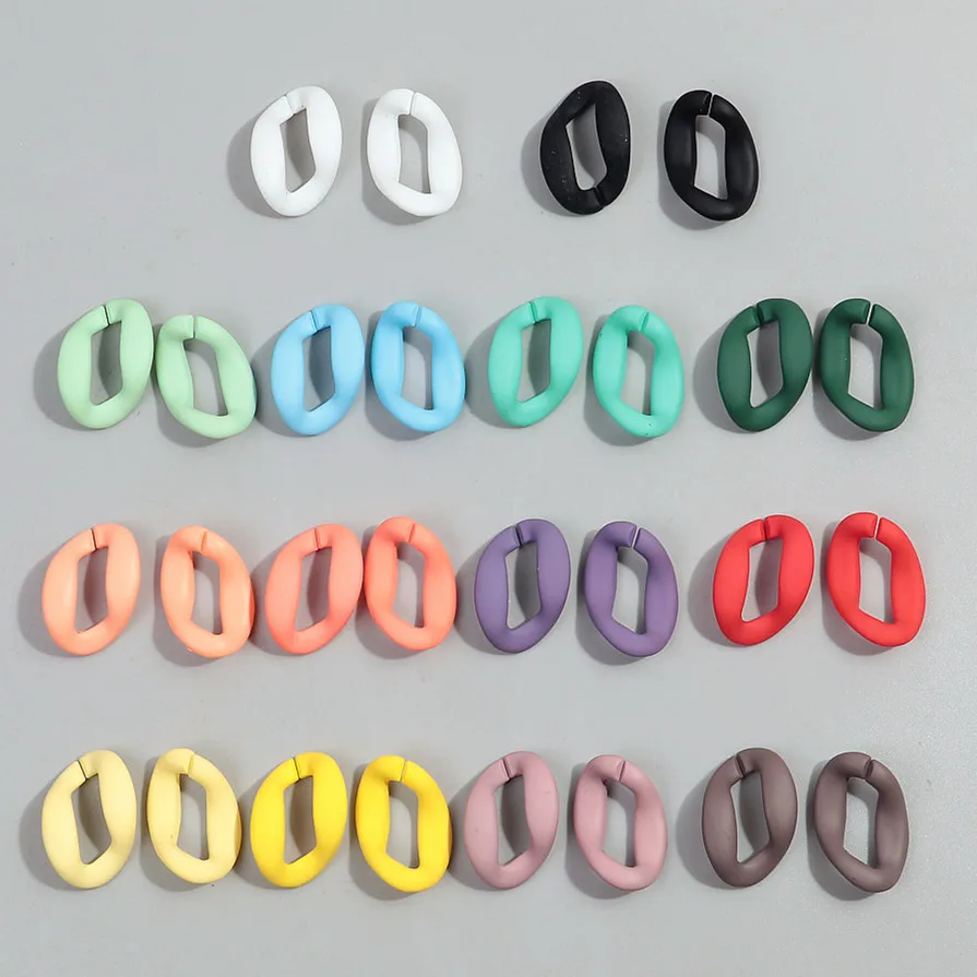 10 шт. акриловые бусины для браслета овальной цепи 38 х26 мм