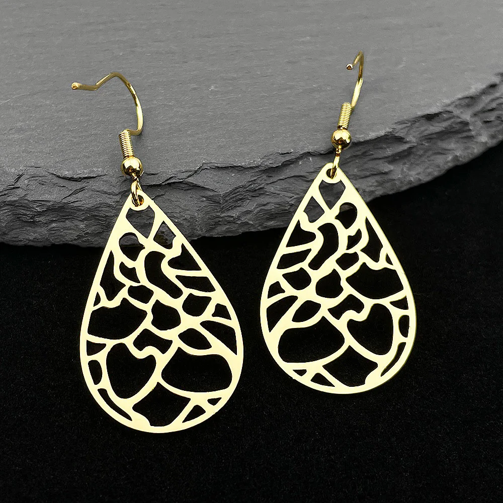 

Fashionable and Simple Women Personalized Earrings Stainless Steel Jewelry Fashion Charm Large Earring Personality Pendant Gift