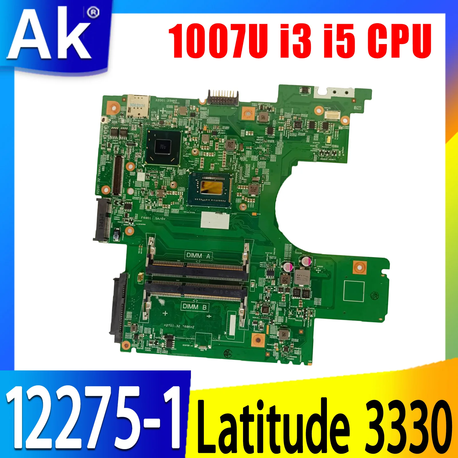 

CN-04NRW8 08GGXR материнская плата для ноутбука DELL Latitude 3330 с 1007U I3-2375M I3-3217U cpu i5-3337U 12275-1