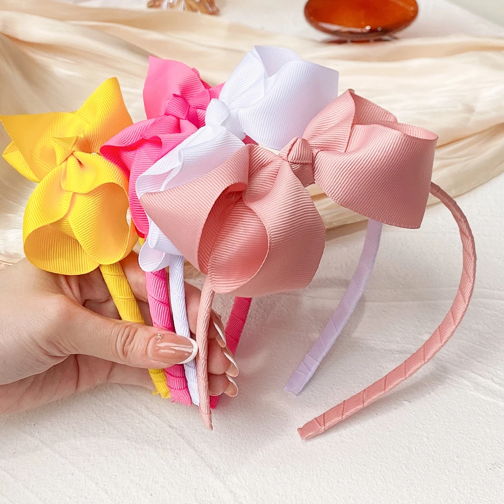 

Ободок для волос ручной работы для девочек, милая лента ярких цветов, аксессуары для волос