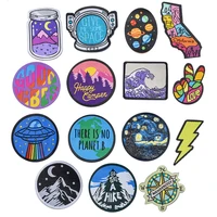 bag patch round series for iron on embroidered patches for hat jeans sticker sew on clothes ironing patch heat transfer applique