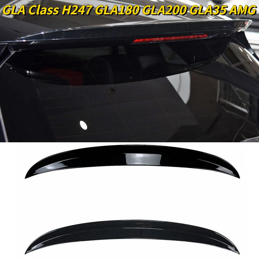 

For Mercedes Benz GLA Class H247 GLA180 GLA200 GLA35 AMG 2020-2023 Rear Trunk Spoiler Body Kit Tail Wing Gloss Black Carbon Look
